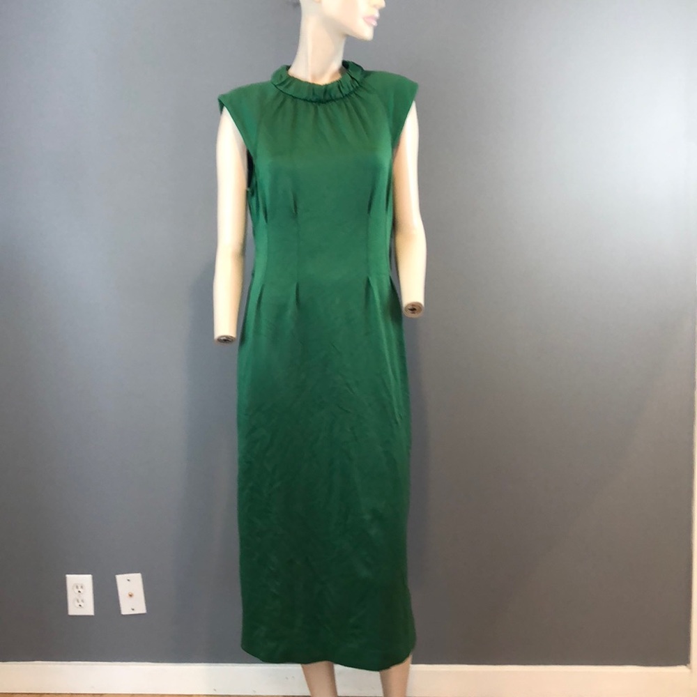 NWT Tibi Astor Corset Cutout Green Dress Orig $495